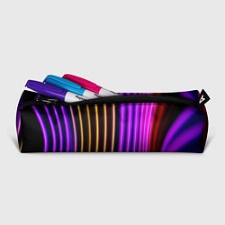 Пенал для ручек Неоновые линейные фонари - Фиолетовый, цвет: 3D-принт — фото 2