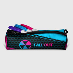 Пенал для ручек Fallout - neon gradient: надпись и символ, цвет: 3D-принт — фото 2