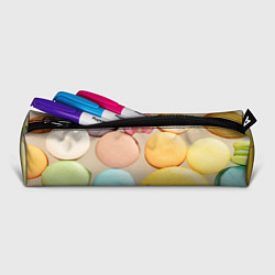 Пенал для ручек Разноцветные пирожные Макарон, цвет: 3D-принт — фото 2