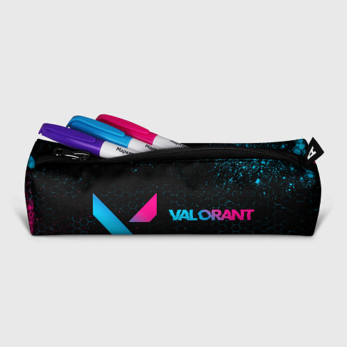 Пенал Valorant - neon gradient: надпись и символ / 3D-принт – фото 2