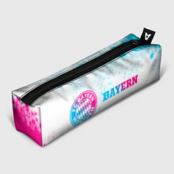 Пенал для ручек Bayern neon gradient style: надпись и символ, цвет: 3D-принт