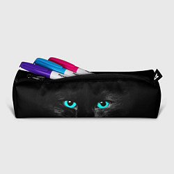 Пенал для ручек Чёрный кот с бирюзовыми глазами, цвет: 3D-принт — фото 2