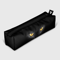 Пенал для ручек Чёрная кошка с оранжевыми глазами, цвет: 3D-принт