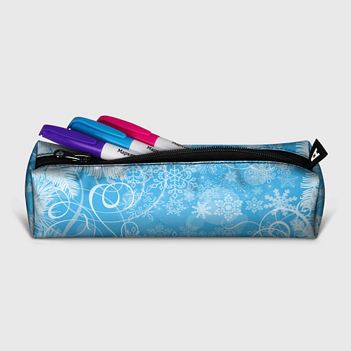 Пенал Морозный узор на голубом стекле / 3D-принт – фото 2