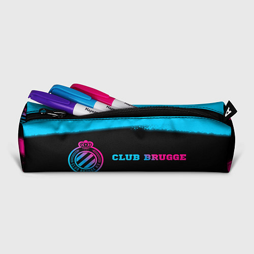 Пенал Club Brugge - neon gradient: надпись и символ / 3D-принт – фото 2