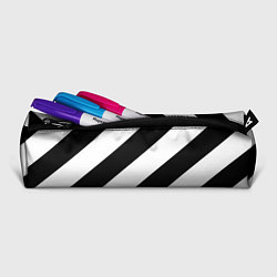 Пенал для ручек Черно-белые полосы, цвет: 3D-принт — фото 2