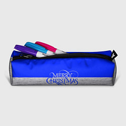 Пенал для ручек Merry Christmas синий, цвет: 3D-принт — фото 2