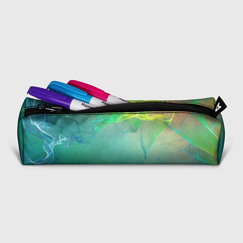 Пенал Абстрактный дизайн зеленые всполохи / 3D-принт – фото 2