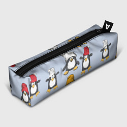 Пенал для ручек Смешные пингвины, цвет: 3D-принт