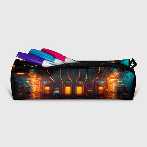 Пенал Паттерн в стиле киберпанк / 3D-принт – фото 2