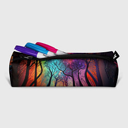 Пенал для ручек Разноцветный неоновый лес, цвет: 3D-принт — фото 2
