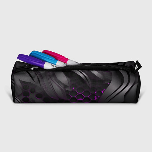 Пенал Черные объекты с фиолетовой сеткой / 3D-принт – фото 2