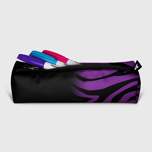 Пенал Фиолетовый с черными полосками зебры / 3D-принт – фото 2