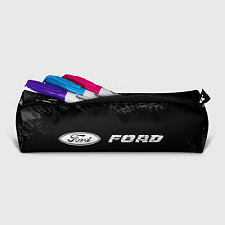 Пенал для ручек Ford speed на темном фоне со следами шин: надпись, цвет: 3D-принт — фото 2