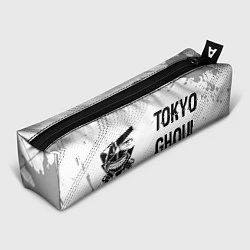 Пенал для ручек Tokyo Ghoul glitch на светлом фоне: надпись и симв, цвет: 3D-принт