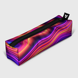 Пенал для ручек Яркие неоновые волны, цвет: 3D-принт