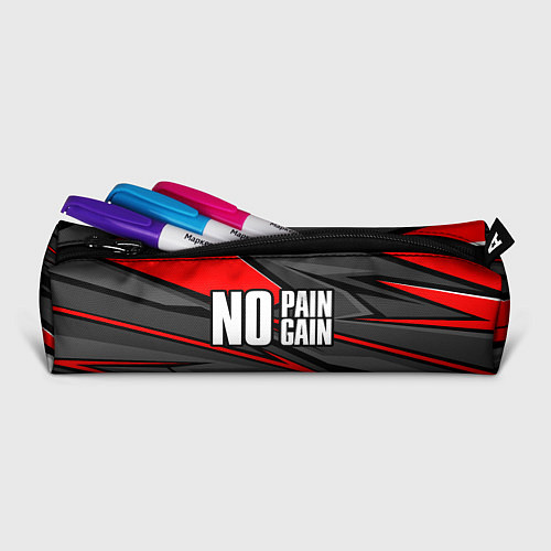 Пенал No pain no gain - красный / 3D-принт – фото 2