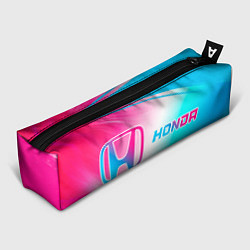 Пенал для ручек Honda neon gradient style: надпись и символ, цвет: 3D-принт