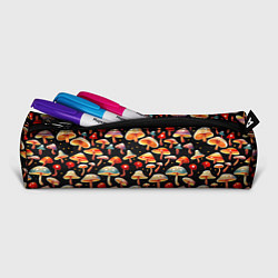 Пенал для ручек Разноцветный грибной паттерн, цвет: 3D-принт — фото 2