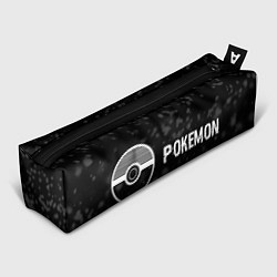 Пенал для ручек Pokemon glitch на темном фоне: надпись и символ, цвет: 3D-принт
