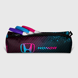 Пенал для ручек Honda - neon gradient: надпись и символ, цвет: 3D-принт — фото 2