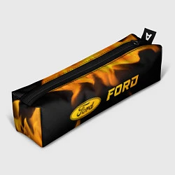 Пенал для ручек Ford - gold gradient: надпись и символ, цвет: 3D-принт