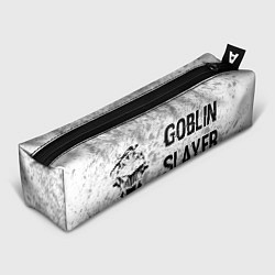 Пенал для ручек Goblin Slayer glitch на светлом фоне: надпись и си, цвет: 3D-принт