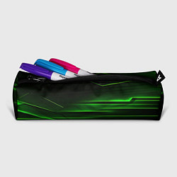 Пенал для ручек Green lines abstract, цвет: 3D-принт — фото 2