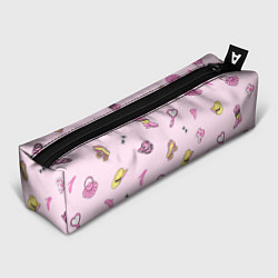 Пенал для ручек Барби аксессуары - розовый паттерн, цвет: 3D-принт