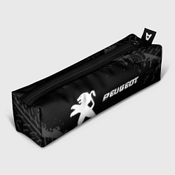 Пенал для ручек Peugeot speed на темном фоне со следами шин по-гор, цвет: 3D-принт