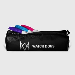 Пенал для ручек Watch Dogs glitch на темном фоне по-горизонтали, цвет: 3D-принт — фото 2