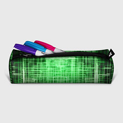 Пенал для ручек Зелёные неоновые полосы киберпанк, цвет: 3D-принт — фото 2