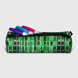 Пенал для ручек Зелёные прямоугольники, цвет: 3D-принт — фото 2