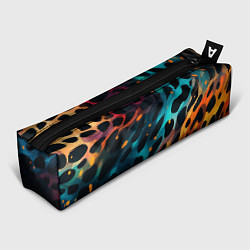 Пенал для ручек Разноцветный леопардовый паттерн, цвет: 3D-принт