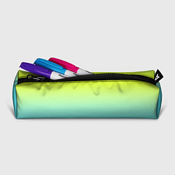Пенал для ручек Ярко-зеленый и бирюзовый градиент, цвет: 3D-принт — фото 2