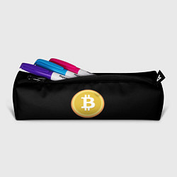 Пенал для ручек Биткоин желтое лого криптовалюта, цвет: 3D-принт — фото 2