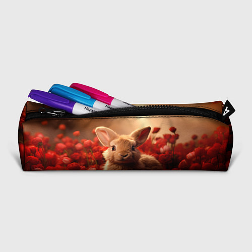 Пенал Влюбленный кролик в розах / 3D-принт – фото 2