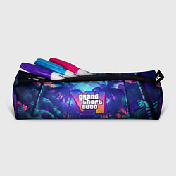 Пенал для ручек Gta 6 логотип в стиле ночного vice city, цвет: 3D-принт — фото 2