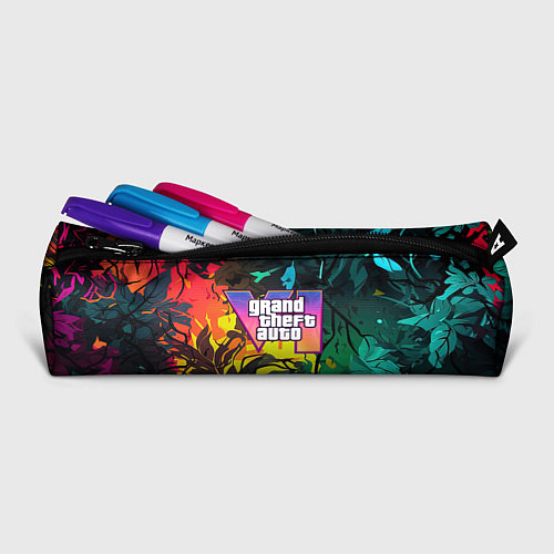 Пенал GTA 6 logo абстрактные листья / 3D-принт – фото 2