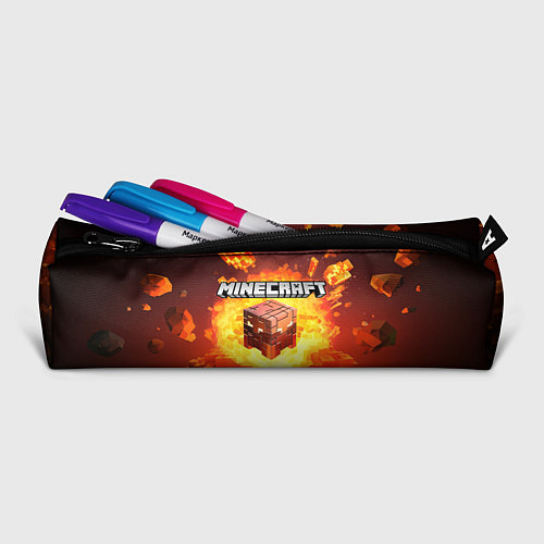 Пенал Огненный minecraft лого / 3D-принт – фото 2