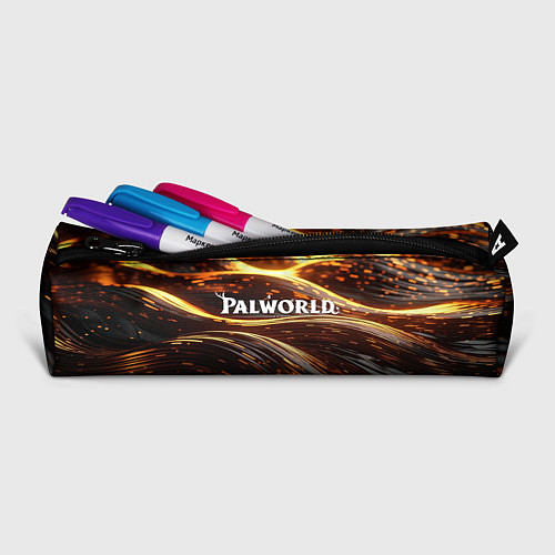 Пенал Palworld логотип золотистый и черный фон / 3D-принт – фото 2