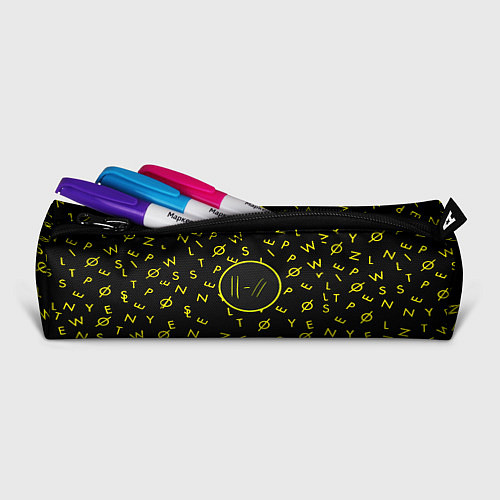 Пенал Twenty one pilots pattern rock yellow / 3D-принт – фото 2
