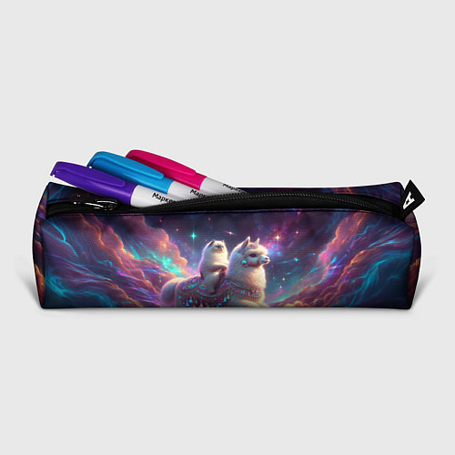 Пенал Космос и кот едет верхом на альпаке / 3D-принт – фото 2