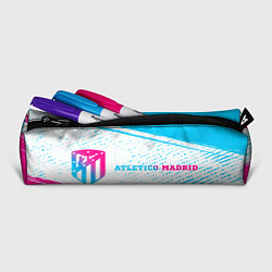 Пенал для ручек Atletico Madrid neon gradient style по-горизонтали, цвет: 3D-принт — фото 2