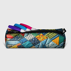 Пенал для ручек Лоскутное одеяло - пэчворк, цвет: 3D-принт — фото 2