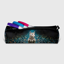 Пенал для ручек Кибер кот сидит на печатной плате, цвет: 3D-принт — фото 2