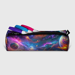 Пенал для ручек Космический пейзаж яркий с галактиками, цвет: 3D-принт — фото 2