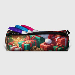 Пенал для ручек Рождественские подарки, цвет: 3D-принт — фото 2