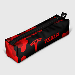 Пенал для ручек Tesla - red gradient по-горизонтали, цвет: 3D-принт
