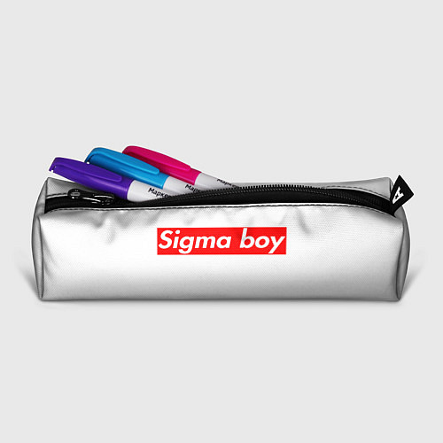 Пенал A real sigma boy merch meme надпись из песни в тик / 3D-принт – фото 2